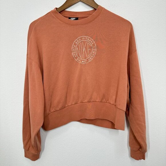 Nike‎ Women's Size XS Femme Crew Jumper Terra Blush Pink Tan Loungewear Active - Picture 8 of 8